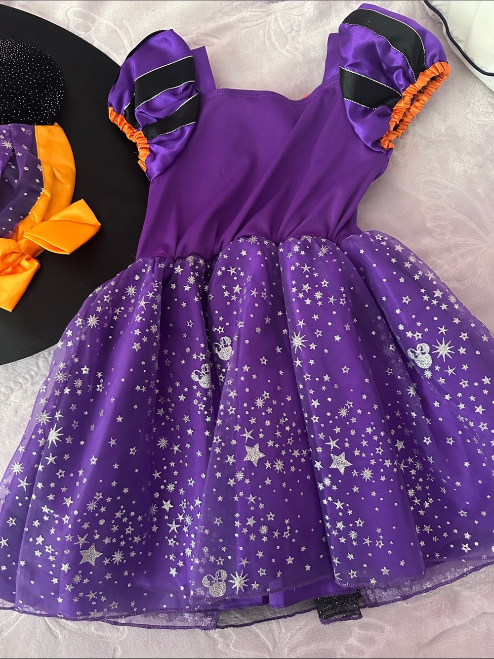 Disney Purple and Orange Sparkle Witch Costume with Hat - Picture 3 of 4